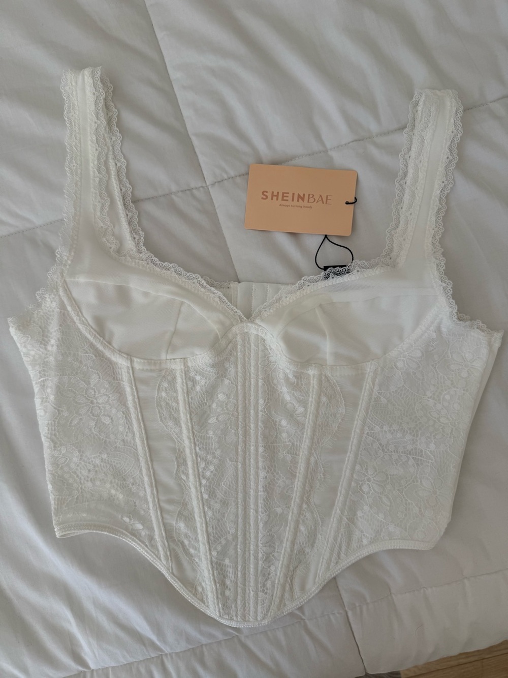 Lace Cropped Corset Top